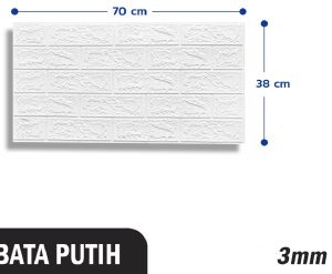 PAKET 20 LEMBAR Wallpaper dinding 3D foam wallsticker batu bata stiker dinding timbul 70x38
