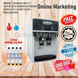 YAMADA 389-18 HOT & NORMAL WATER DISPENSER WITH 4PCS HALAL FILTER (DIRECT SYSTEM)