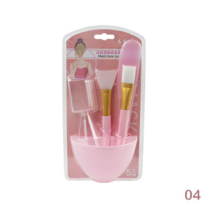 HAYYLIFE Set Peralatan Masker Wajah DIY - Mangkok Masker Silikon Dengan Kuas BrushKuas DatarSpatula Dan Cangkir Ukur HL-BCB925