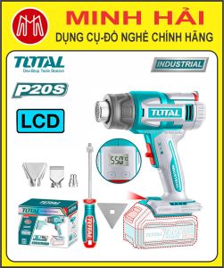 TOTAL – Thân máy thổi nhiệt dùng pin 20v. Model: TBLI2003. Màn hình LCD hiển thị nhiệt độ. Không kèm pin và sạc
