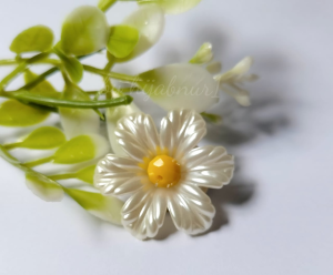 Hijabnur1 - Bros Bunga Besar - Peniti Dagu - Pin Hijab Handmade