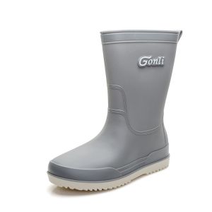 IELGY Rain shoes for women fashionable style work shoes thick sole midsole waterproof anti slip wear-resistant rain boots