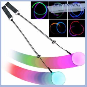 Ditur Pro LED Multi-Colored Glow POI Thrown Balls Light Up For Belly Dance Hand Props