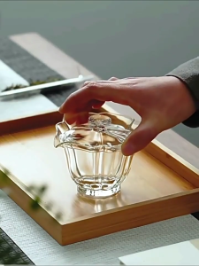 Office Relaxations Cup Glass Gaiwan Teas Cup Heat Resistant and Explosions Proof Glass Cup Set Suitable for Home Office