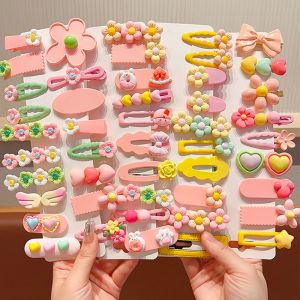 20 Pcs Cute Hair Clip Set Bangs Hairpin Love Flower Bow Baby Girl Barrettes Hair Accessories