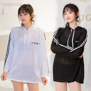 ชุดว่ายน้ำทูพีซ 3 ชิ้น ตาข่ายสีดำ เซ็กซี่ มีฟองน้ำ 8853