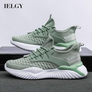IELGY casual fashion comfortable running flying knitted sneakers for men
