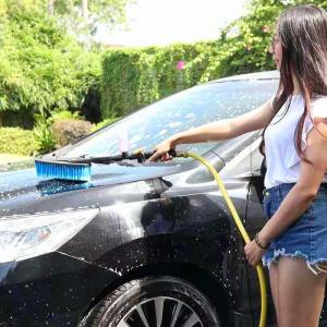 LASAN Super Soft Car Wash Brush Hose AdapterVehicle Truck Water Spray Nozzle Cleaning Tool With Foam Bottle For Car Care (Without Hose)