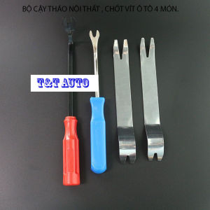 Dụng cụ tháo lắp nội thất chốt vít nhựa ô tô set 4 món tiện dụng bằng chất liệu cao cấp