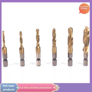 Graceful M3-M10 Hex Shank Titanium Plated HSS Hand Screw Thread Metric Tap Drill Bits