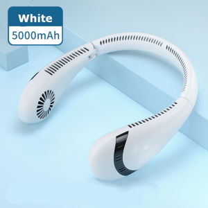 Gift SG Ready Stock Rechargeable Portable USB Leafless Cooling Outdoor Sports Personal Hanging Neck Fan Teachers Day Gift