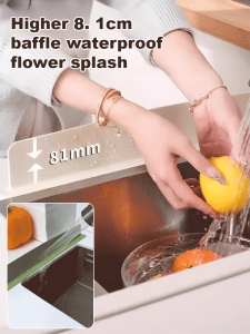 Extended bathroom splashback kitchen countertop washstand suction cup antisplash sink splashback