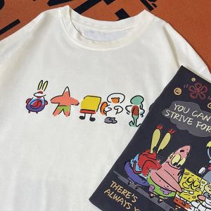 2024 Summer New Sponge Baby Print Short-sleeved T-shirt Women Top