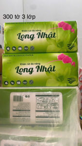 GIẤY RÚT LỤA LONG NHẬT 300 TỜ 3 LỚP CAO CẤP CHUẨN HÀNG SIÊU THỊ - GIẤY RÚT TRẮNG LOẠI 1