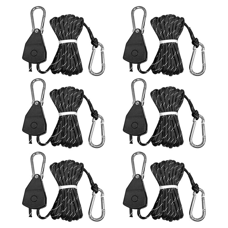 [Torribaly]Ratchet Strap 14ft Retractable Paracord Rope Tie Down 6pcs ...