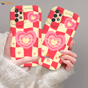 (Lokal Ready) Casesummer Casing hp Samsung A14 A04 A04S A04E A13 A03 A03S A02S A12 A50 A50S A30S A11 A20 A30 A23 A51 A32 A10 A10S A21S A20S M11 M12 Checkerboard Love Heart Wavy Curved Edge Lattice Case