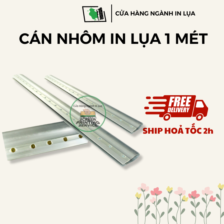 Cán nhôm in lụa 1 Mét dùng để gắn, lắp lưỡi dao gạt mực in lụa