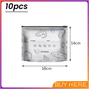 BUY HERE ถุงฟอยล์อลูมิเนียม 10 ชิ้น/แพ็ค ถุงเก็บอาหารสด นำกลับมาใช้ใหม่ได้ ถุงเก็บของเป็นซิปล๊อคปิดสนิท Food storage bag