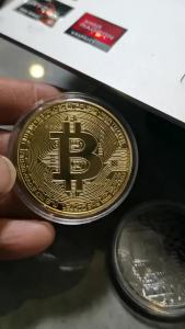 Bitcoin Bitcoin Commemorative Coin Three-Dimensional Relief Metal Crafts Bit b Coin Tooth Fairy Gold Coin