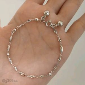 Gelang Perak 925 Bersurat Lapis Emas Putih Gelang Wanita Silver 925 Emas Putih Ada Surat Akan Dikirim Sesuai Pesanan Perhiasan Perak 925 Putih Pakai Surat Awet Anti Karat Perak Murni Foto Model Terbaru Kekinian