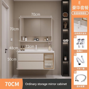 Bathroom Vanity Set Mirror Cabinet Set 60708090100CM Free Tap and Pop Up Waste large capacity bathroom storage cabinet with Washbasin makeup mirror cabinet