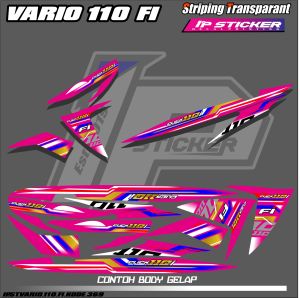 VARIO 110 FI(COD) STIKER STRIPING MOTOR HONDA VARIO 110 FI - STIKER LIST GRAFIK SIMPLE WARNA VARIASI DESAIN RACING HOLOGRAM DAN TRANSPARAN BISA COD IP.KODE-369