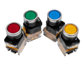 สวิทช์ ปุ่มกด มีไฟ กดติด ปล่อยดับ สวิตซ์ ปุ่ม Illuminated LED Push Button Switch Selector Switch 22mm. 
