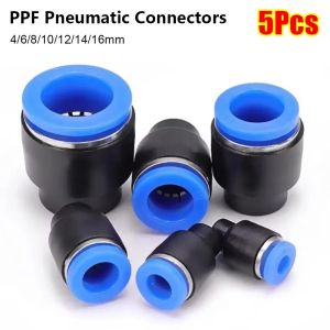 MERCUR 5Pcs PPF Pneumatic Connector Plastic 4/6/8/10/12/14/16mm Pipe Plug Air Hose Sealing Connector Pipe Fitting
