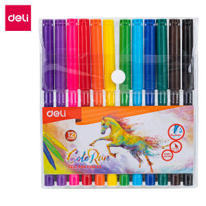 Deli Felt Pen / Color Marker / Spidol Warna 12/18/24 Warna Tebal Tidak Berbau EC100X3