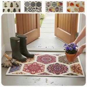 BELIEVE High Quality Thickened Basahan Doormat for Home Entrance Bathroom Kitchen Floor Mat Non-slip Backing Water Absorbent Mandala Bohemian Rug Large Big Size Washable Durable Indoor Outdoor Mat PH Stock COD Ready Stock Fast Ship