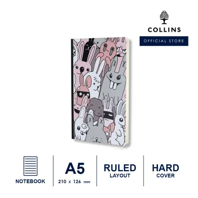 Collins Maru A5 SLIM Ruled Rabbit Notebook