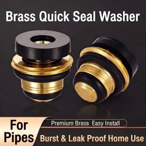 Universal Faucet Washer Brass Automatic Water Stop Valve Core G1/2 Sapatilya sa Gripo Leak Proof Rubber Gasket Spring Check Seal