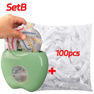 500PC Disposable Food Cover Plastic Elastic Wrap Food Covers Fridge Fresh-keeping Lid Plate Kitchen Packaging Bags Storage Bag
