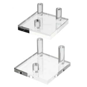 4pcs Transparent Acrylic Easels Stands for Displaying Fossils Coral Agate and Rock Minerals Small Collectibles Holder