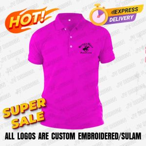 NEW DESIGN HILLS  EMBROIDERY LOGO BEST SUITED COLLARED T SHIRT WIT 100% COTTON