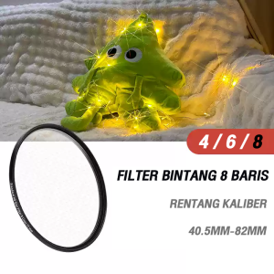 ZOMEI 4/6/8 Star Filter Bintang untuk Lensa Kamera Digital - Camera DSLR Mirrorless Canon Nikon Sony Fujifilm 40.5mm-82mm Soft Focus Filters Starburst Filters Line 4/6/8 Poin CPL ND UV