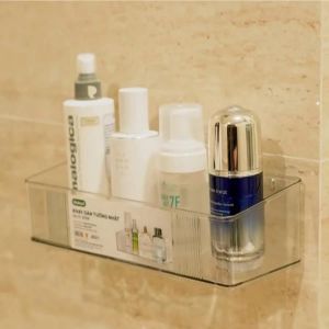 Khay Kệ Dán Tường Trong Suốt HOKORI Nhựa Việt Nhật Để Đồ Nhà Tắm Gia vị Nhà Bếp