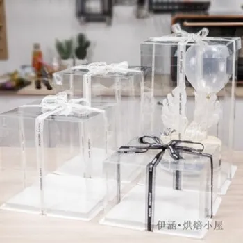 Square Acetate Clear Cake Boxes