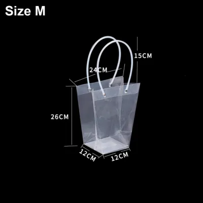 SHIOK 10Pcs S/M/L/XL/XXL/01 Clear Transparent Trapezium Bag For Flower Arrangement Bouque Decoration Gift PB0841