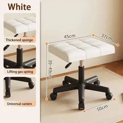Swivel Lift Stool Make Up Chair Swivel Round Stool Hydraulic Chair with Wheels Adjustable Height Lounge Dining Chair Rotating Circular Stool Adjustable Chair Spa Salon Chair Lounge Dining Chair