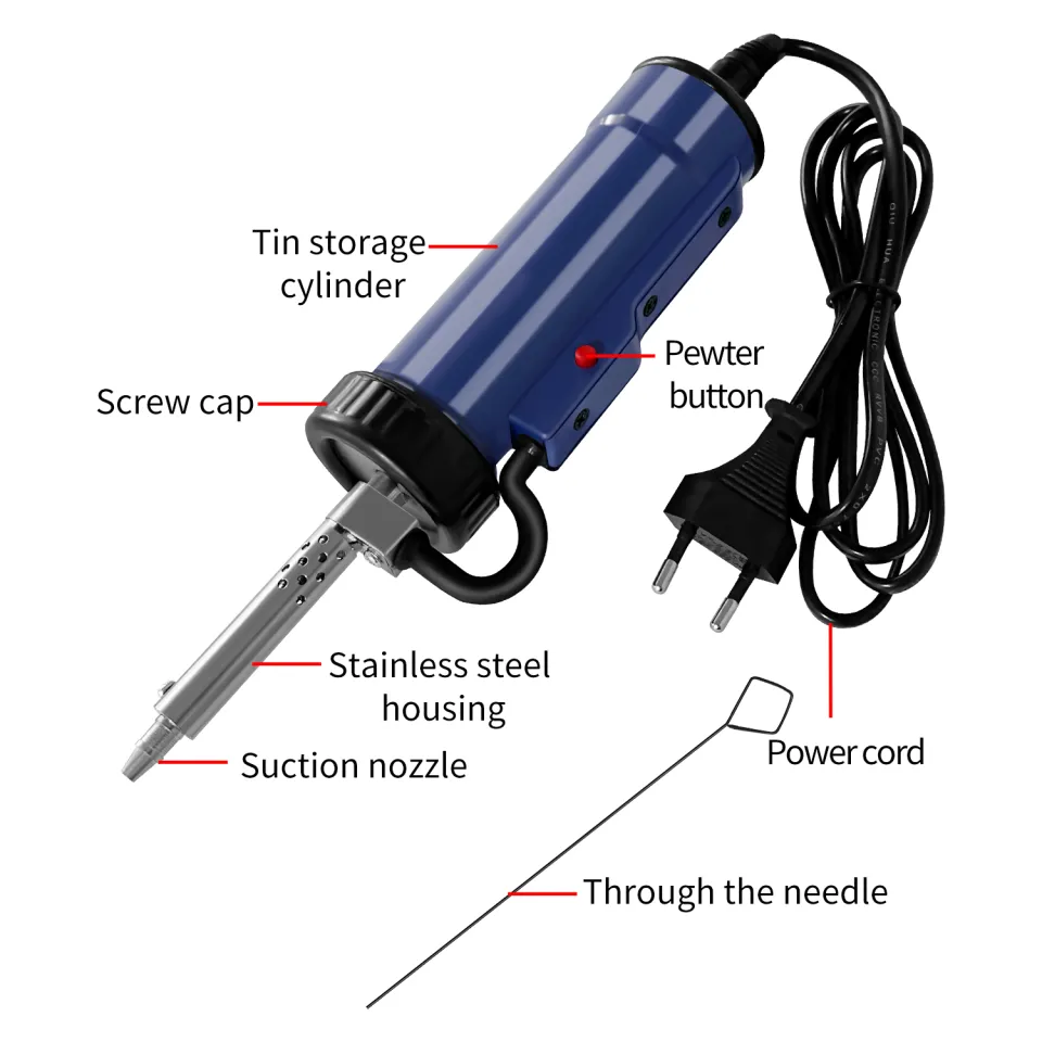 Desolder Pump Desoldering Pump Solder Sucker Tool Kits, AC110V 30W  Automatic Electric Desoldering Tool Soldering Station With, image size:960x960