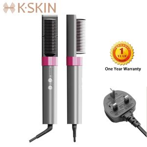 K-SKIN Plasma Hair Straightener Brush Ceramic Plates for Anti-Frizz Home Hair Care SG Ready Stock