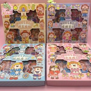 CHUBBY GIRL MEETBALL STICKER SET ISI 100 PCS By Clover Lynn Store Stiker Book Album Aeshetic Dekorasi Hiasan Buku Leptop