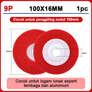 NESO Nilon Mata Gerinda Poles 4inch Mata Pemoles Berbahan nilon Pemoles kayu Besi stainless steel Non Woven