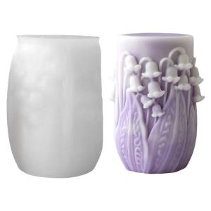 Floral Cylindrical Silicone Molds Flowers Molds Epoxy Resin Molds Craft Molds Castings Molds Plasters Molds