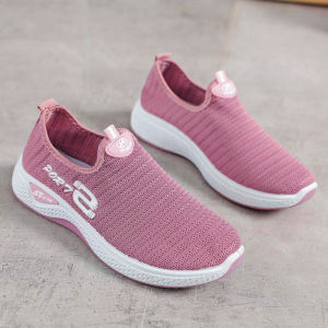 Wulove 2021❗️ใหม่รองเท้าผู้หญิงบินทอกีฬารองเท้า🌸 soft soled รองเท้า breathable net รองเท้า🌵