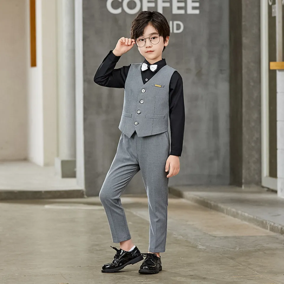 Áo vest bé trai từ 3 - 14 tuổi phong cách lịch lãm CVG40059Y | Bé Cưng Shop