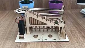 2026 3D Wooden Puzzle DIY Assemble Mechanical Marble Run Gear Model Building Kit Steam Science Puzzles Educational Toys Gift for Kids