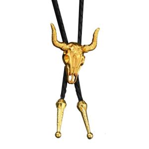 Lightweight PU Leather and Alloy Bolo Tie Cord For Daily Wear Travel Comfortable Necklace Cord Practical Design Necktie