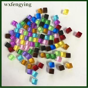 wxfengying 50 cái bộ 8mm rõ ràng Cube đầy màu sắc pha lê góc vuông trong suốt xúc xắc cờ vua mảnh góc bên phải cho Hội Đồng Quản trị trò chơi
